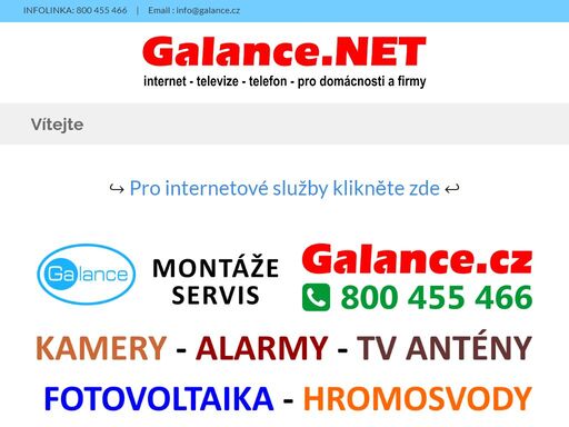 galance.net - internet, televize, telefon, pro domácnosti a firmy