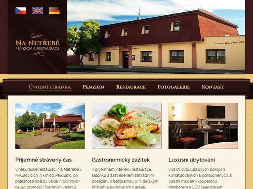 penzion a restaurace na netřebě, v mikulovicích, 3km od pardubic, nabízí kvalitní českou kuchyni a luxusní ubytování.