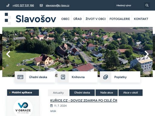 oficiální stránky obce slavošov