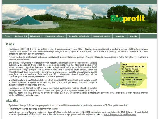bioprofit - společnost zabývající se efektivním využíváním biomasy, bioodpadů, rozvojem efektivního využívání biomasy, bioodpadů a dalšími službami v životním prostředí.