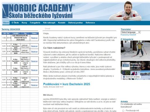 nordic akademie - specializovaná škola a kurzy běžeckého lyžování, ukázka mazání i techniky.