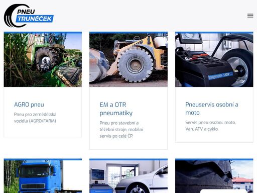 pneuservis pro vaše osobní i nákladní vozidla, em-otr pneu a pneu pro zemědělství, autoservis, sezónní uskladnění pneu a prodejní i poprodejní služby