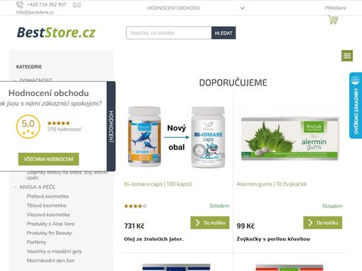 beststore.cz - péče o vás a vaši domácnost - codi energic, čistící prostředky, finclub, osvěžovače vzduchu, potravinové doplňky, mycelcaps