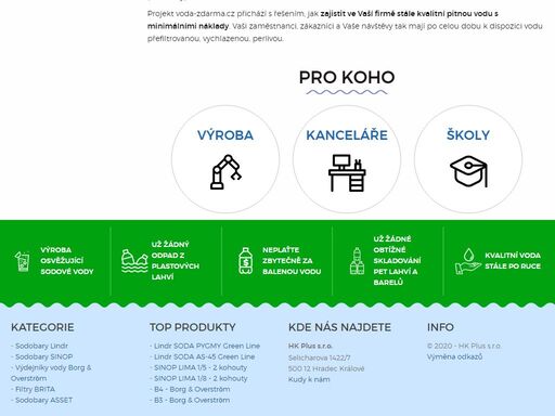 sodobary, výdejníky vody značek lindr, sinop, borg & overström, asset - prodej, servis od profesionálů. kontaktujte nás.