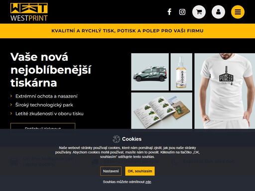 nabízíme rychlou výrobu tiskovin, velkoformátový tisk, i potisk textilu. zachraňujeme průšvihy vašich dodavatelů. až 90% zakázek tiskneme do 24 hodin.