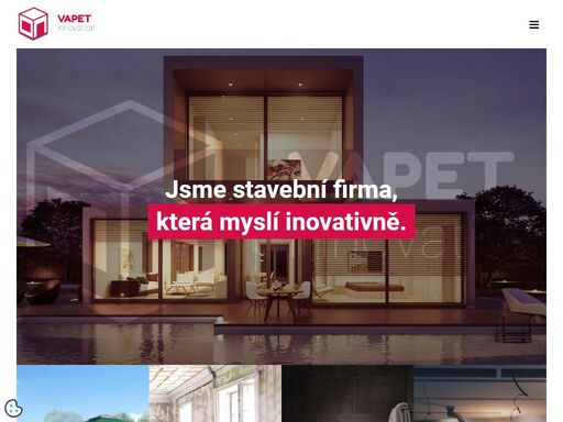 vapet innovation - stavební firma přeštice, výstavba rodinných domů po celé čr. zkušenosti již od roku 1996. dům na klíč, rekonstrukce, úpravy, obklady.