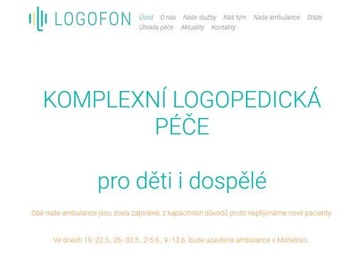 logofon s.r.o. - kompletní logopedická péče pro děti i dospělé v olomouci a mohelnici