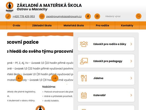 základní škola a mateřská škola ostrov u macochy, příspěvková organizace