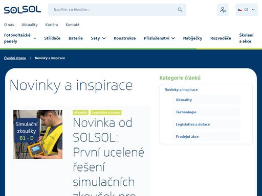 nakupujte fotovoltaické panely, střídače, baterie, bess a fv konstrukce přímo od solsol. profesionální b2b e-shop pro partnery s rychlým a snadným objednáním.