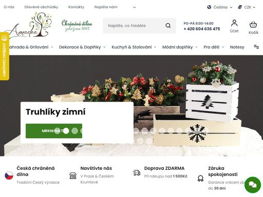 homepage.  jsme chráněná dílna - česká rodinná firma s mnohaletou tradicí výroby různých dřevěných výrobků jako jsou : dřevěné ozdoby, dřevěné dekorace, dřevěné šperky, dřevěné  módních doplňky, dřevěné suvenýry, dřevěné nádobí, dřevěné kuchyňské potřeby, dřevěné stolovací doplňky, dřevěné designové lampičky, dřevěné…