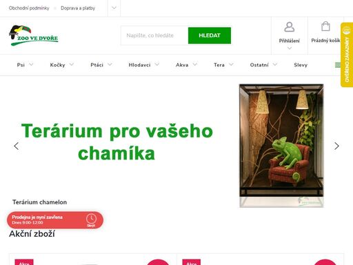 chovatelské potřeby a internetový obchod s krmivy a potřebami pro chovatele. 