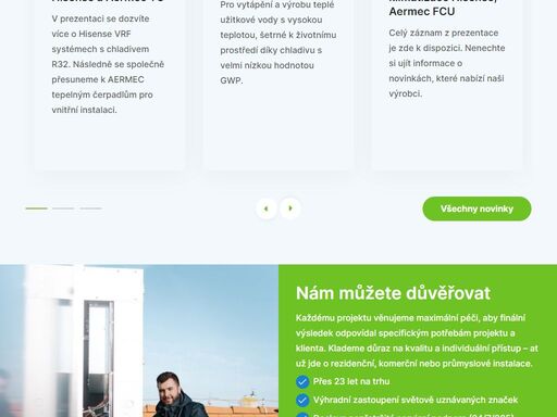 profesionální partner v oblasti chladicí techniky. kvalitní klimatizace, chladící technika a tepelná čerpadla jsou pro nás alfou i omegou již 20 let. dokážeme vám pomoci.