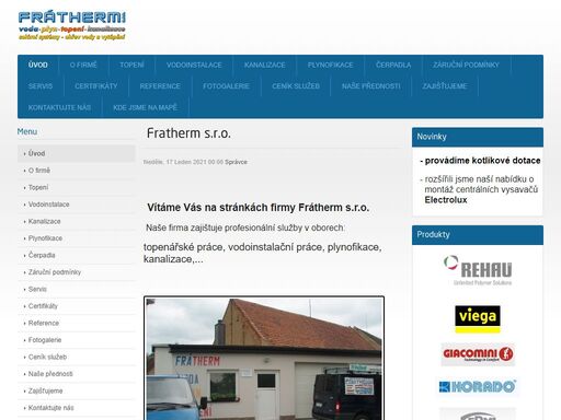 topenářské práce, vodoinstalační práce, plynofikace, kanalizace