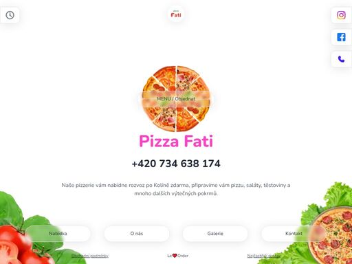 naše pizzerie vám nabídne rozvoz po kolíně zdarma, připravíme vám pizzu, saláty, těstoviny a mnoho dalších výtečných pokrmů.