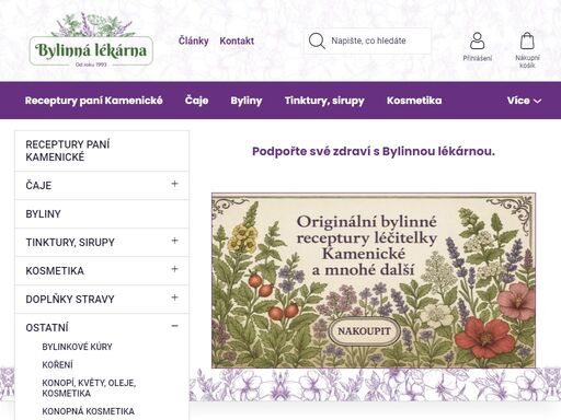 bylinná lékárna plzeň.  
  kosmetika    čaje    byliny    čaje dle paní kamenické    tinktury, sirupy, kapky    ostatní bylinná poradnadoplňky stravy 





zázemí kamenné prodejny


více než 30letá tradice


originální receptury bylinných čajů














bylinná lékárna plzeň
bylinná…