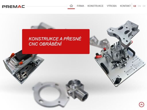 premac company s.r.o. se zabývá zakázkovou výrobou přesných strojních dílů