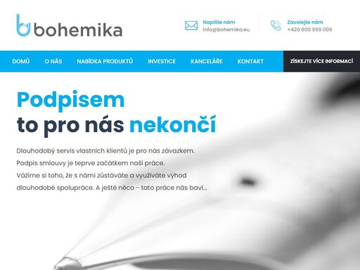 ve společnosti bohemika využíváme více než dvacetileté zkušenosti z finančně-poradenského trhu | bohemika.eu