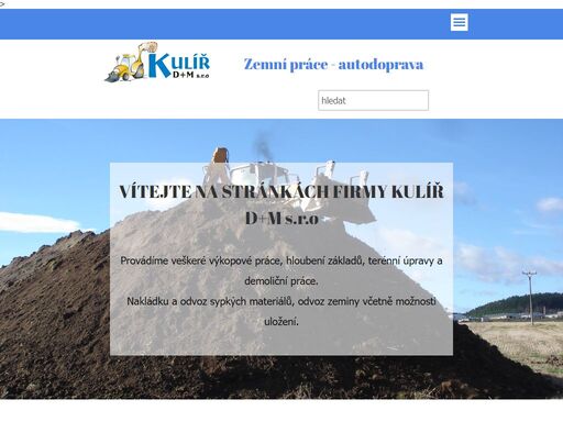 kulíř d+m s.r.o. - zemní práce - autodoprava