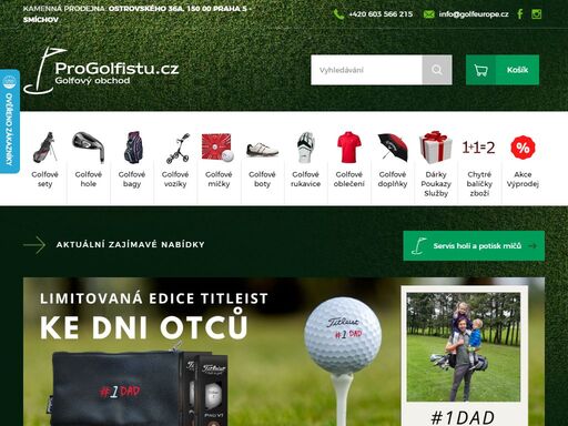 hráčské potřeby pro všechny golfisty i stylové oblečení na golf. to najdete v našem e-shopu progolfistu.cz. máme i kamennou prodejnu na praze 5.