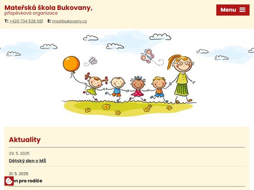 vítáme vás v mateřské škole bukovany, kde se vaše dítě učí, roste a objevuje svět s láskou a podporou. přihlaste své dítě ještě dnes!