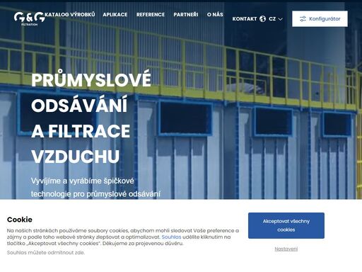 výroba a realizace technologie pro odsávání a filtraci vzduchu, filtrační jednotky, odsávání prachu, filtrace aerosolů. technologie od výrobce.