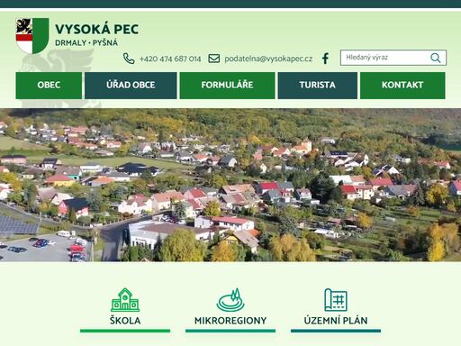 oficiální stránky obce vysoká pec
