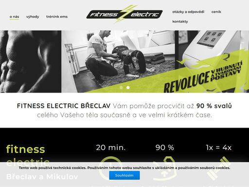 fitness electric břeclav nabízí nejefektivnější trénink metodou ems. stačí pouze 20 minut tréninku.