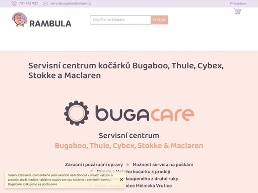 bugacare: servisní centrum kočárků bugaboo, stokke, thule, cybex & maclaren pro čr. záruční i pozáruční opravy, možnost servisu na počkání, příprava kočárku k prodeji.