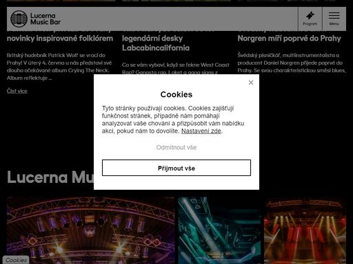 informace o klubu lucerna music bar, aktuální program, fotoreporty a otevírací doba.