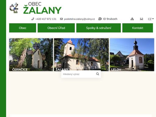 oficiální stránky obce žalany
