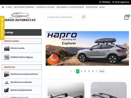 specializovaná prodejna a eshop. nabízíme střešní nosiče a příčníky, podélníky, střešní boxy, nosiče kol, boxy na tažné zařízení, nosiče lyží, alu kola, kompletní zimní kola, tpms senzory, doplňky pro 4x4 a offroad. provozujeme i půjčovnu.