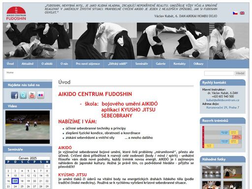 acf je jedna z největších škol bojového umění aikidó v praze i celé čr. výuku vede dr.václav kubát, 6. dan aikikai, spolu s instruktory 3. a 2. dan.