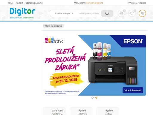 elektronika s přehledem v nabídce na digitor.cz