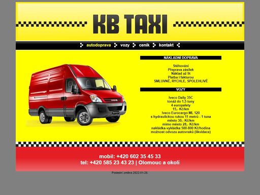 kb taxi, taxislužba a autodoprava karel buček, olomouc
