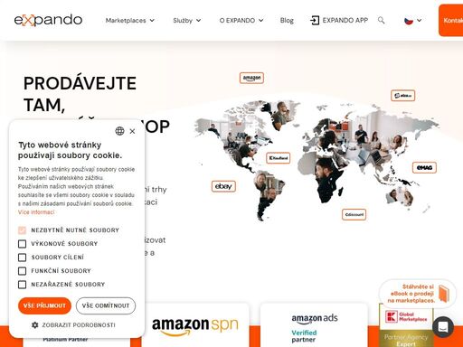 prodávejte na  amazonu, ebay, alze, mall, kaufland.de, emag, glami a cdiscount, nebo přes vlastní lokalizovaný eshop. expandujte s námi a zvyšte své prodeje.