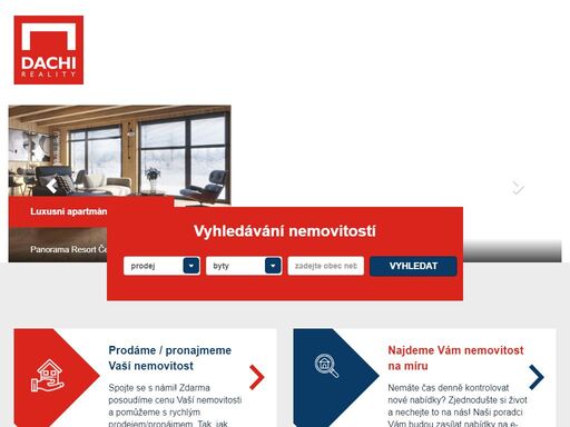 realitní kancelář dachi nabízí největší nabídku realit z olomouce a olomouckého kraje. široký výběr nemovitosti z regionu na jednom místě.