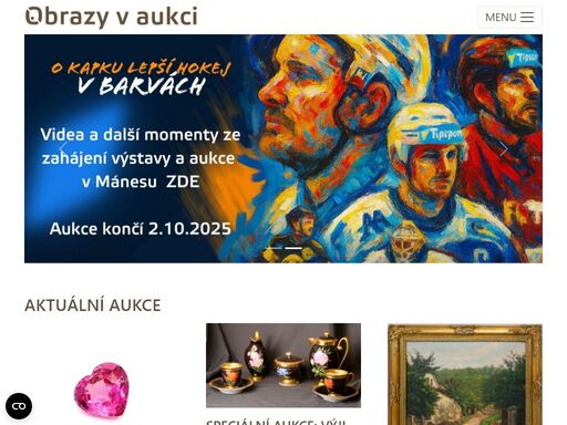 obrazy v aukci