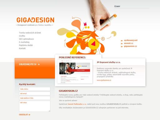 pokud potřebujete vytvořit webové stránky využijte našich služeb webdesignu. pokud potřebujete stránky zviditelnit, můžete využít služeb seo a e-marketingu. případně pokud potřebujete jiné grafické služby jsme tu také pro vás.