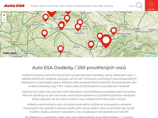 dodávky auto esa černý most je pobočka specializovaná na prodej a výkup užitkových vozů. vyberte si z nabídky 200 vozů na jednom místě.
