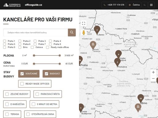 pomůžeme vám s výběrem té nejvhodnější kanceláře ?? k pronájmu pro vaší firmu. pronájem kanceláře praha, brno, ostrava. cushman & wakefield