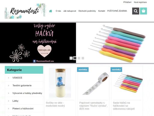 eshop s přízí a doplňky pro macramé. velký výběr z textilní galanterie. vše pro pletení a háčkování. kreativní potřeby a ručně vyráběné dekorace a doplňky.