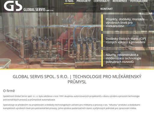 technologie pro mlékárenský průmysl, dodávky technologických celků a linek pro mlékárny