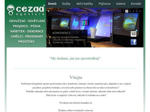 pronájem a půjčovna ozvučení, osvětlení, projekce, nábytku, párty vybavení, pódia - technické zajištění společenských akcí, konferencí