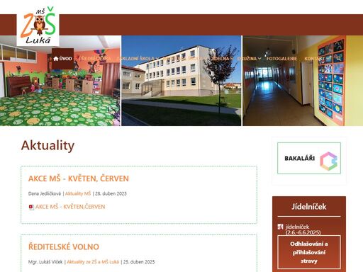 oficiální webové stránky základní školy a mateřské školy luká