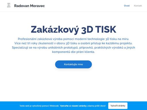 zakázkový 3d tisk radovan moravec