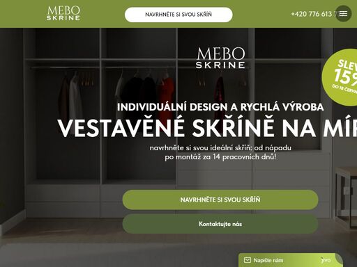 vestavěné skříně na míru – individuální design a rychlá výroba. navrhněte si svou ideální skříň: od nápadu po montáž za 14 pracovních dnů!