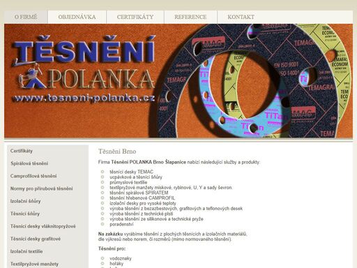 firma těsnění polanka brno vyrábí těsnění z plochých těsnících a izolačních materiálů,průmyslové těsnění brno