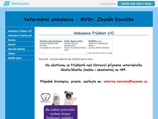 veterinární ambulance - mvdr. zbyněk konvička