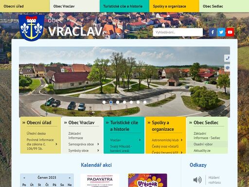   webové stránky obce vraclav
