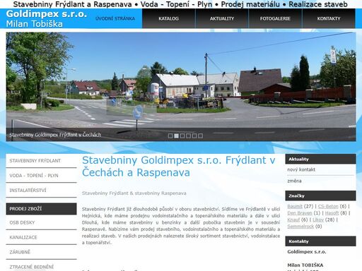 stavební materiály, topenářské potřeby, realizy staveb
